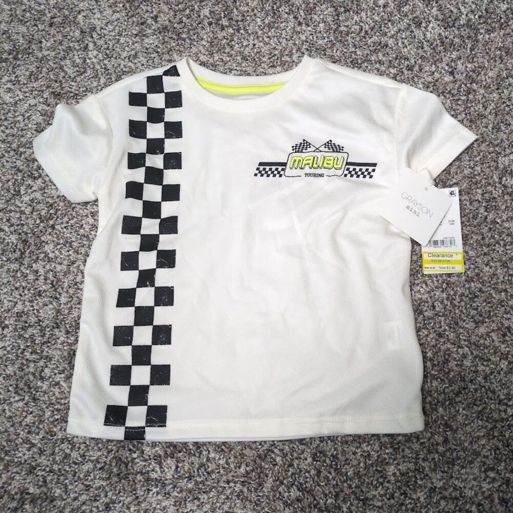 NEW Grayson Mini Kids Malibu Touring White Graphic T-Shirt Size 3T